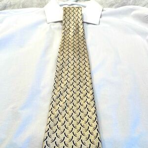 Fumigalli's 100% Silk Necktie in Tan Tone-on-Tone